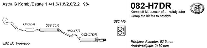 Avgassystem 082-H7DR