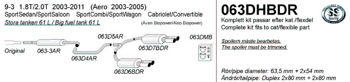 Avgassystem 063DHBDR