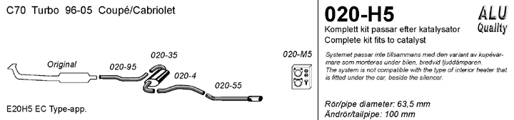 Avgassystem 020-H5