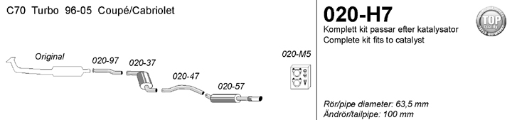 Avgassystem 020-H7