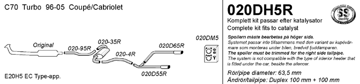 Avgassystem 020DH5R