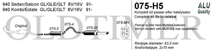 Avgassystem 075-H5
